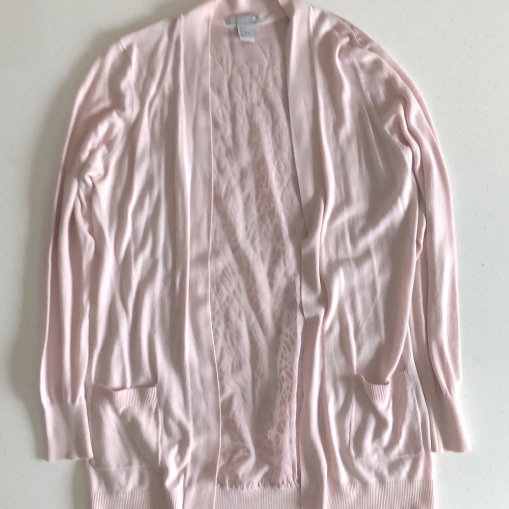 H&M Light Pink Open Cardigan